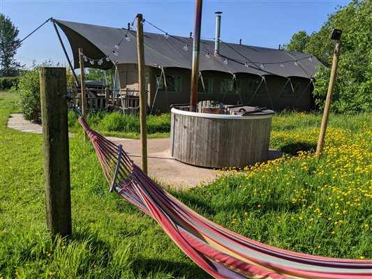 summer glamping at middle stone farm, somerset